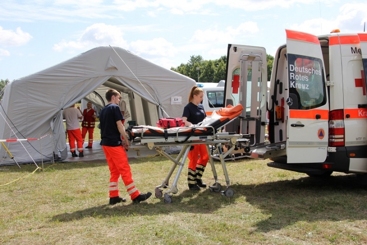 80 Einsatzkr&auml;fte + 23 Fahrzeuge = 1 gelungener MTF-Einsatz [&Uuml;bung].